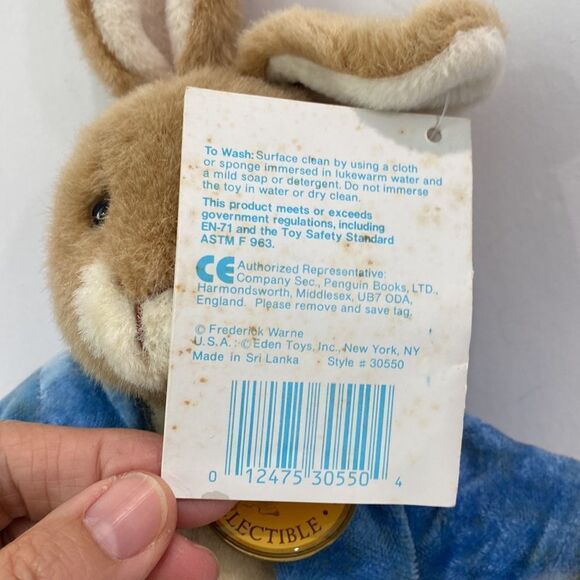 Vintage 1994 Eden Plush Premier Peter Rabbit Collectible Style 30550 - Picture 5 of 9